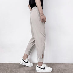 Men's Casual Straight Pants Feet Slim Thin Fashion Classic Simplicity Trousers