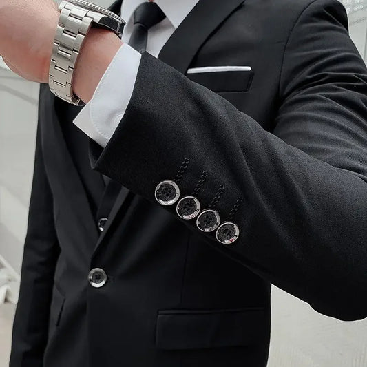 Tuxedo for Mens: Boutique 6XL (Blazer + Vest + Trousers) Fashion Business Gentleman