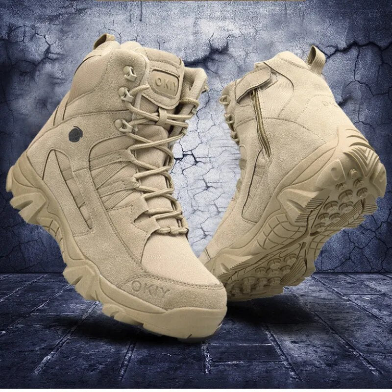 Men Military Boots Men Outdoor Ankle Boots Tactical Combat Boots for Men Hiking Boots
