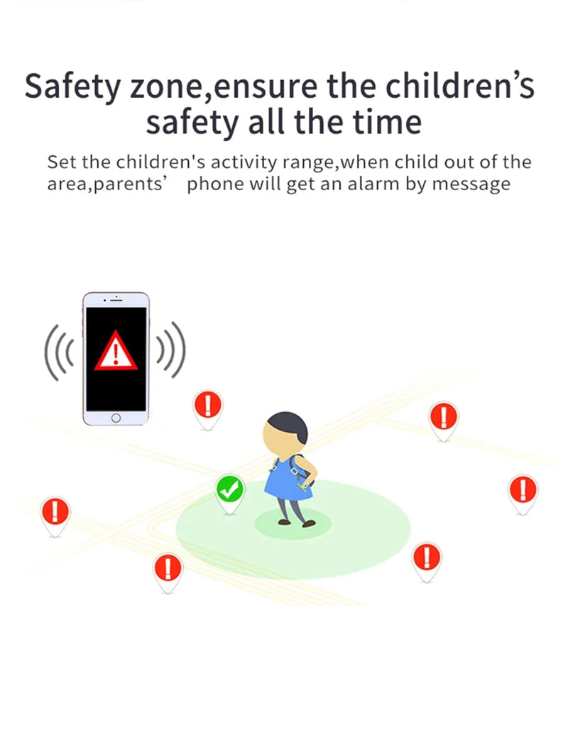 Lenovo Smart Watch Kids 4G Sim Card 2G Internet SOS Tracker Call Phone Voice Chat Photo Children Smartwatch Camera Boy Girl Gift