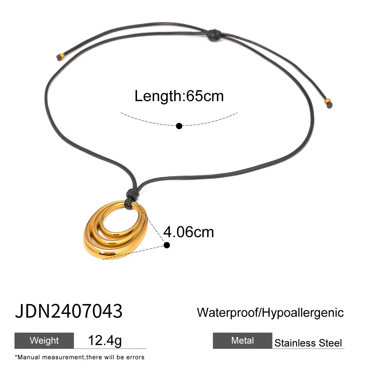 Uworld Waterproof Stainless Steel Micro Trend Cord Necklaces Women Statement Metal 18K Gold Plated Trendy 2024 Jewelry collares