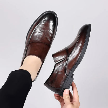 Golden Sapling Business Shoes for Men Formal Loafers Dress Oxfords Men's Wedding Shoe Fashion Leather Footwear Elegant Male Flat