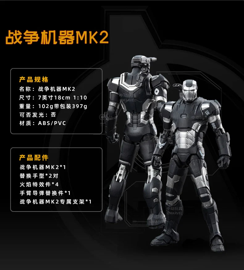 1:10 ZD Toys Iron Man MK38 Igor MK25 Striker MK26 Gamma MK36 Peacemaker MK40 MK15 Sneaky Action Figure Collections Gift