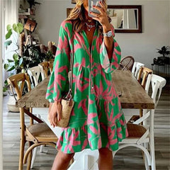 Oversized Dress for Women Clothing Summer Plus Size Boho Beach Floral Mini Dress