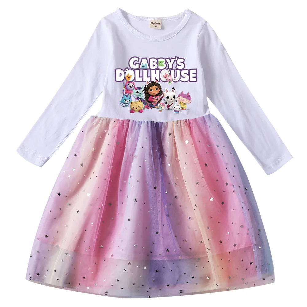 Dress Kids Gaby Chat Clothes Baby Girls Long Sleeve Casual Dresses