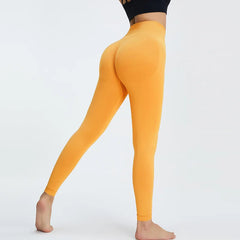 Seamless High Waist Nude Yoga Pants Women's Honey Peach Hip Lifting Tight Fitness