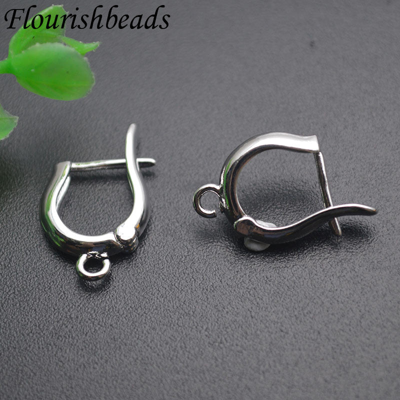Nickle Free Anti-rust Gold Color Plain Metal Earring Hooks Jewelry Findings 50pc Per Lot