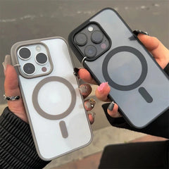 Transparent Case For iPhone 15 14 13 12 11 Pro X XS XR Max 7 8 Plus Mini Magnetic Wireless Charge Phone Cover