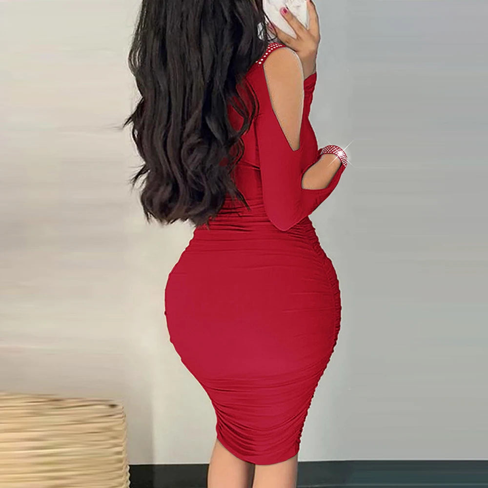 Evening wear Dresses: Slim Mini Skirt Elegant Female Evening Dress