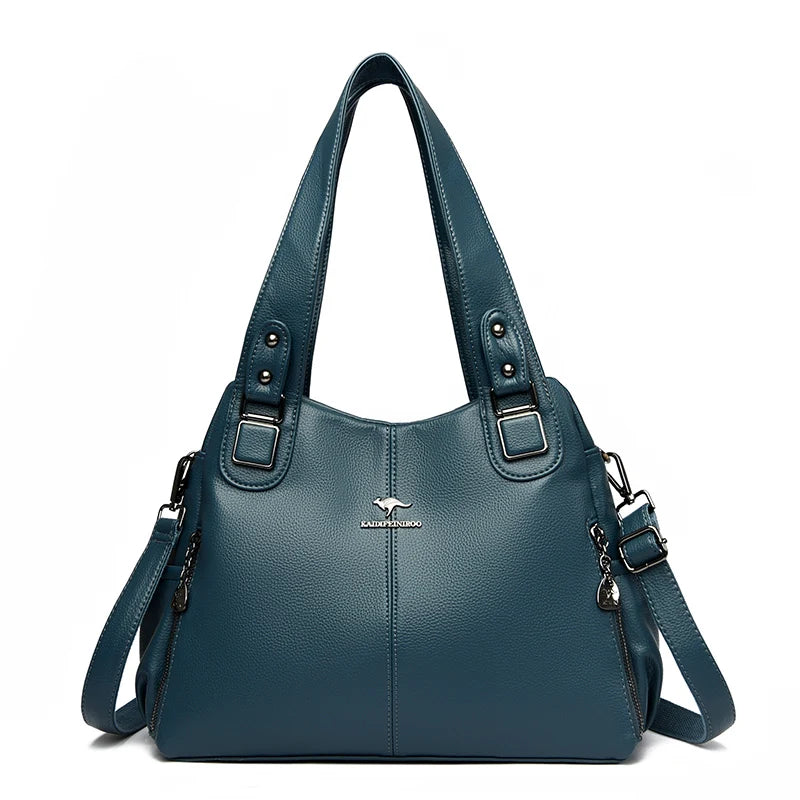 Genuine Soft Leather Handbags for Women Casual Shoulder Tote Bag Luxury Designer