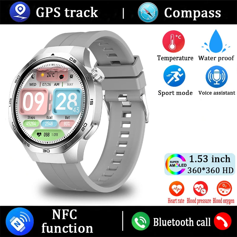 For Huawei Watch GT5 Pro Smart Watch 1.53 Inch HD AMOLED Screen
