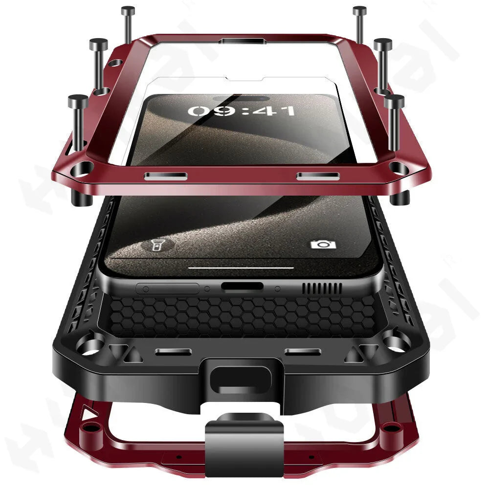 Case For iPhone 17 16 15 14 13 12 11 Pro Max XS XR 8 7 Plus SE Metal Heavy Duty 360 Full Body Shockproof Armour Protective Cover