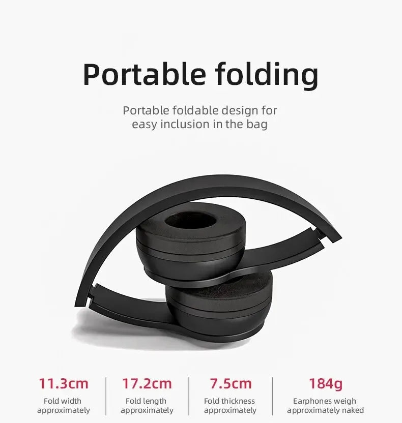 P47 Wireless bluetooth headphone With Mic Headsets Stereo Sound Earphones Sports Gaming Headphones Supports PC Smartphone