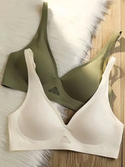 Bras for Women Push Up Wireless Bra Thin Pad U-back Brassiere Invisible Underwear