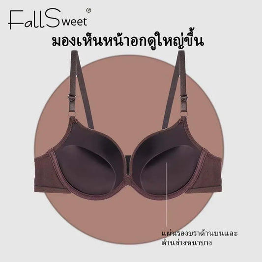 Bras for Women Cotton Deep V Underwire Ladies Brassiere Push Up Lingerie