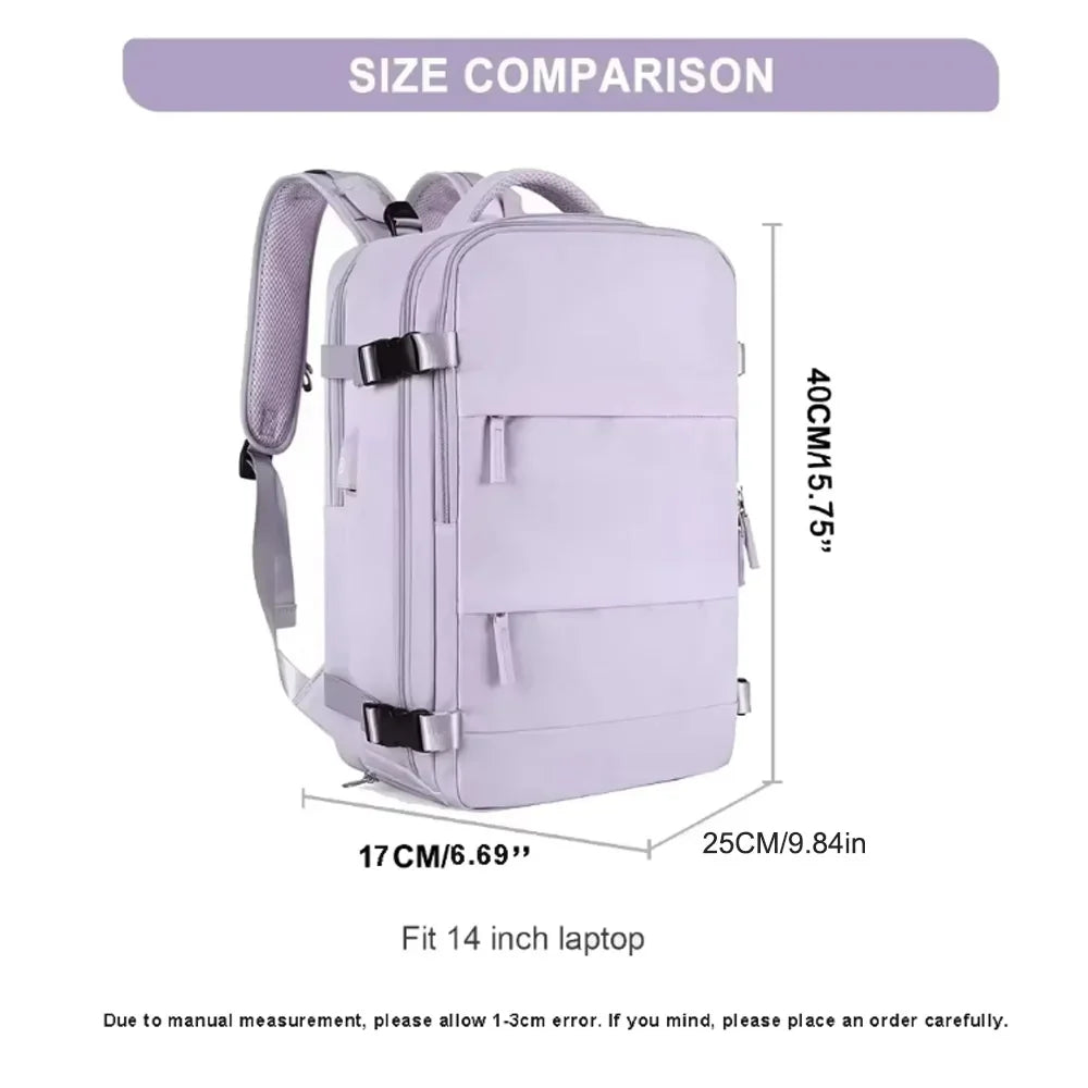 Buylor Travel Backpack for Women 40x25x17 Airplane Cabin Backpack Carry-On Luggage 14inch Laptop Backpack Casual Schoolbackpack