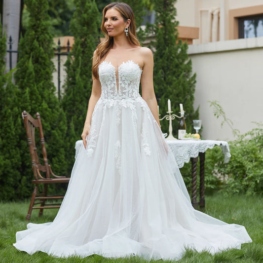 White Bridesmaid Dresses: Wedding Dresses for Women Sleeveless Deep V-Neck