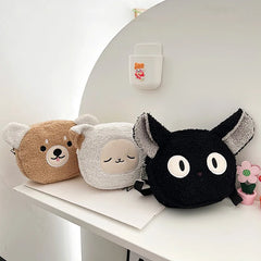 Japanese Style Kawaii Bag Women Cartoon Plush Shoulder Bag For Women