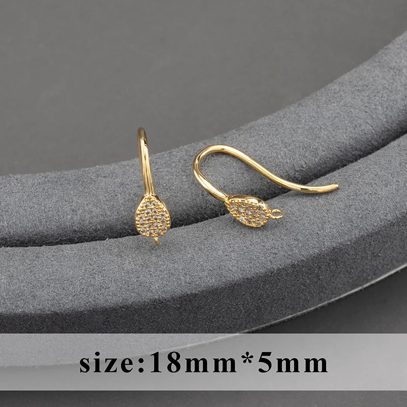 GUFEATHER,20pcs/lot,M800,jewelry accessories,pass REACH,nickel free,18k gold plated,copper,connector,diy earrings,jewelry making