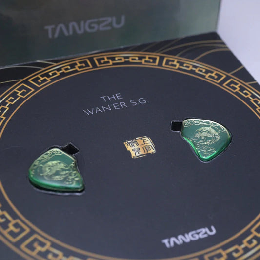 Tangzu WAN ER Jade Green With Mic Earphones 10mm Dynamic Driver In-ear Earphone IEM MIC Metal Composite Diaphragm