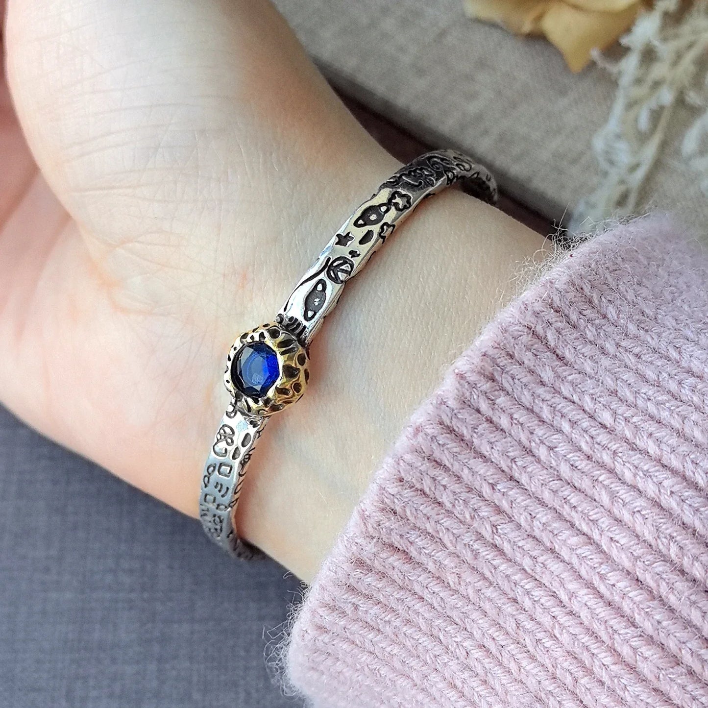 925 Sterling Silver Bangle Bracelet 2 Balls Geometric Polished Punk Stackable For Woman Girl Jewelry Gift Dropship Wholesale