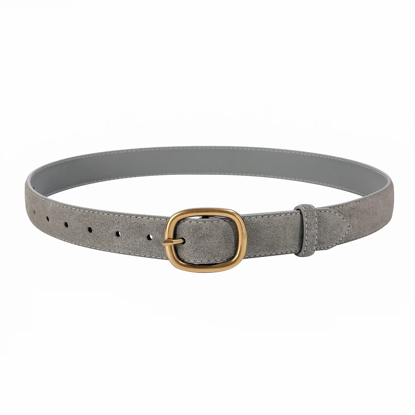 Fashion Suede Cowhide Women‘s Belts Genuine Leather 2.8cm Wide Belt Metal Buckle Women Belt Matched Dress Jeans Skinny Girdle