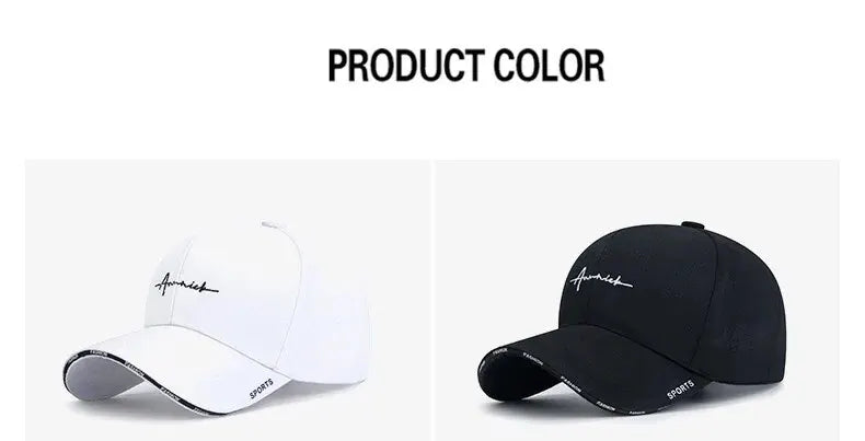 Hat Women's Korean Version Letter Embroidery Cap Baseball Cap Internet Celebrity Sports Breathable Hat Sun Hat