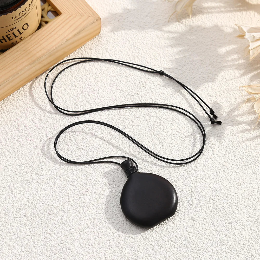 LATS Wooden Water Bottle Pendant Necklace for Women Fashion Sweater Chain Fashion Jewelry Gift Accessories Wholesale