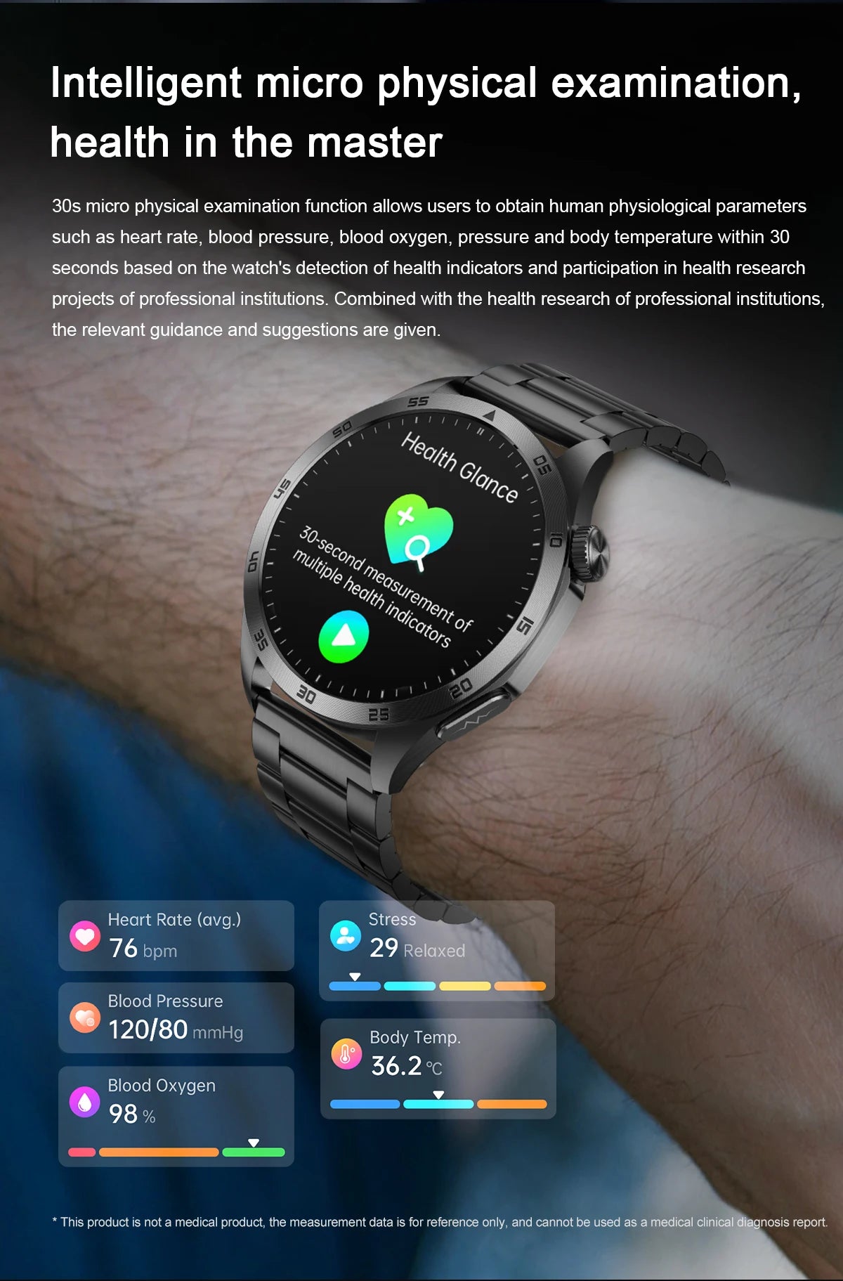 GUHUAVMI NEW Fashion Health Expert Laser iagnosis Smart Watch Men ECG+PPG Three highs  Blood Pressure Heart Rate HD Call Watches