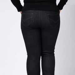 High Waisted Slim Fit Jeans Female Stretched Plus Size  Trousers