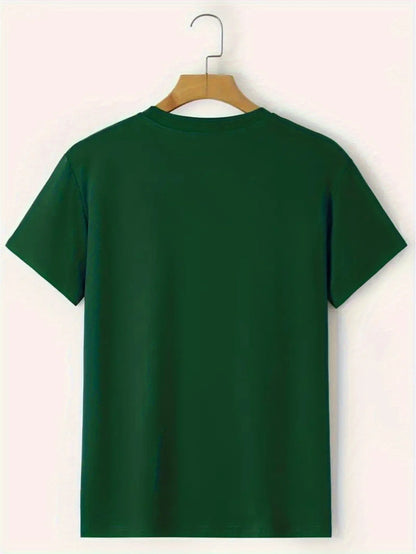 Men's summer 100 cotton fashionable casual loose plus size MILANO ITALIA pattern printed sports round neck short sleeved T-shirt