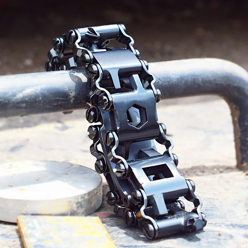 Multifunctional Bracelet Stainless Steel Men's Outdoor Tool Bracelet 29 in 1 Bracelet European and American Couple Watch Strap