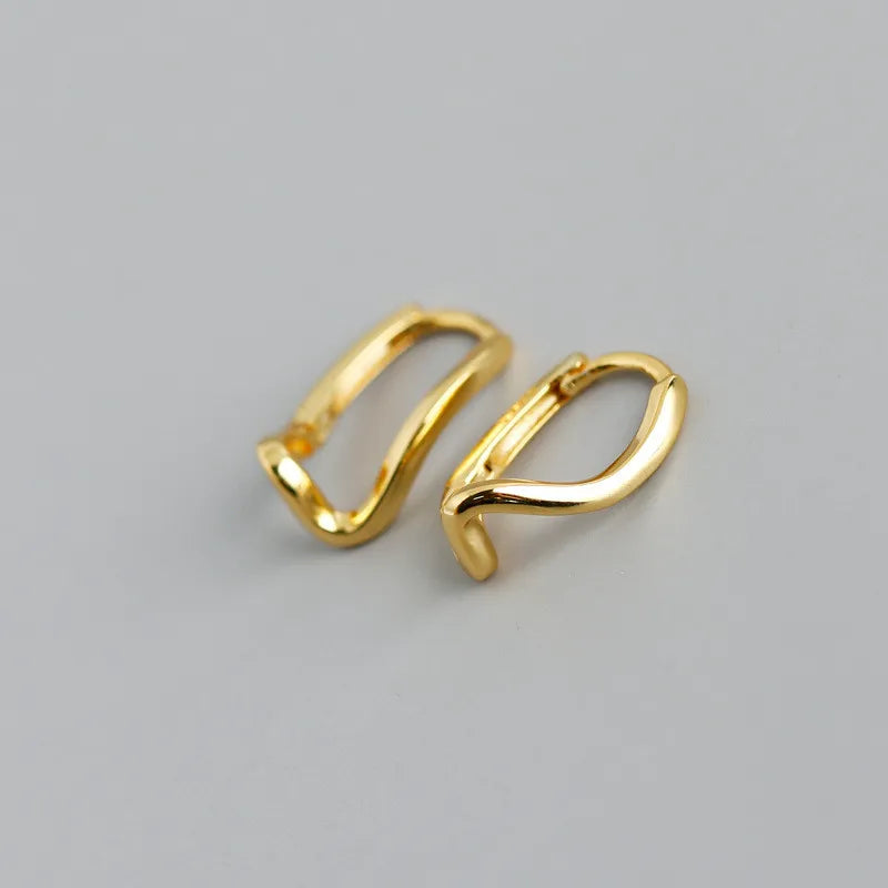 WANTME Real 100% 925 Sterling Silver Punk Hip-Hop Link Chain Gothic Studs Earrings for Fashion Women Jewelry Accessories 2022