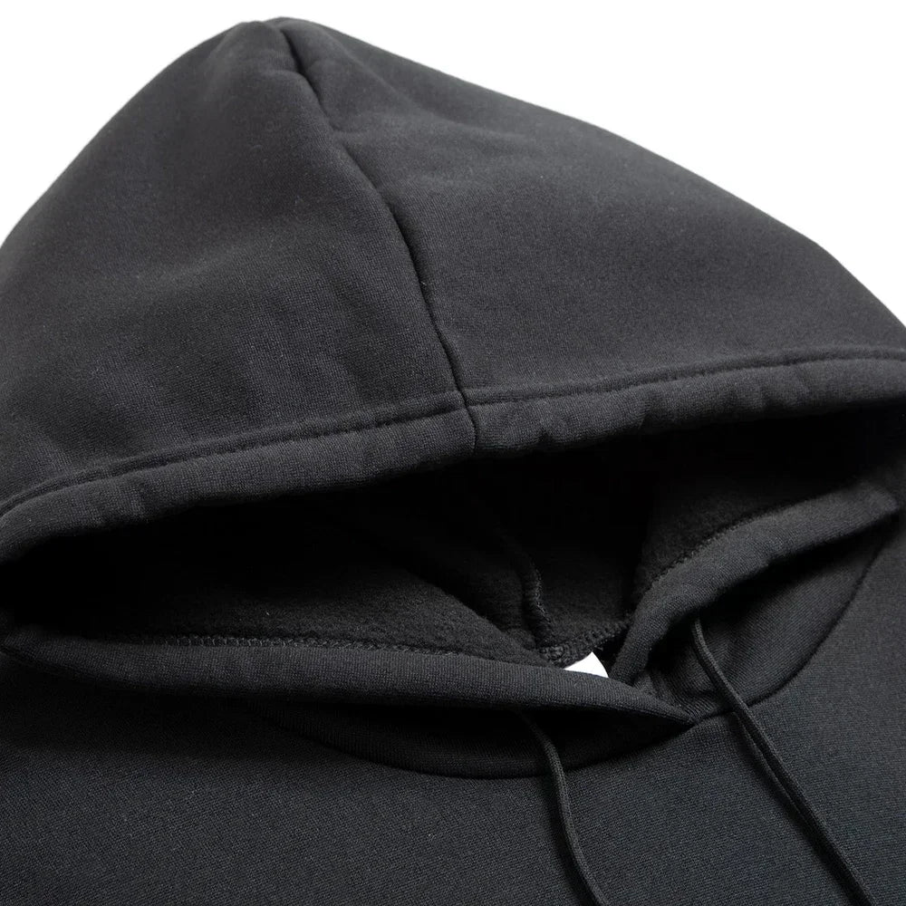 Men's Fleece Warm Hoodies Sets MILANO Printing Tracksuit Hooded Sweatshirt + Drawstring Pants Sportswear Two-piece suit