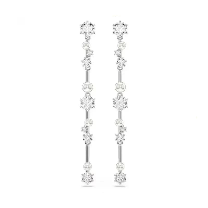 Original New Charms Pearl Necklace Earrings Bracelet Fine Jewelry Women Set Pearl Y Necklace for Women Romantic Gift