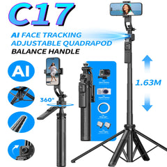 C17 Monopod 360° Auto-Rotation AI Tracking Shooting Tripod Bluetooth Shutter