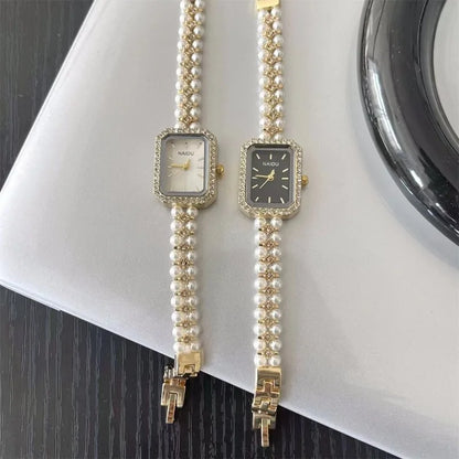 Pearl Studded Strap Women Watch Luxury Ladies Gift Bracelet Watch Fashion Quartz Wristwatches Dropshipping Relojes Para Mujer