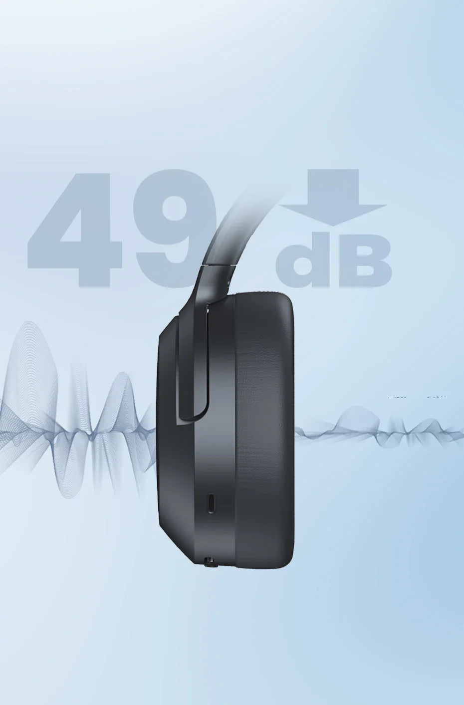 Edifier W820NB Plus(2025 Ver.) ANC Wireless Headphone Bluetooth 6.1 Over-ear Headset -49dB Noise Canelling Earphone Hi-Res Audio