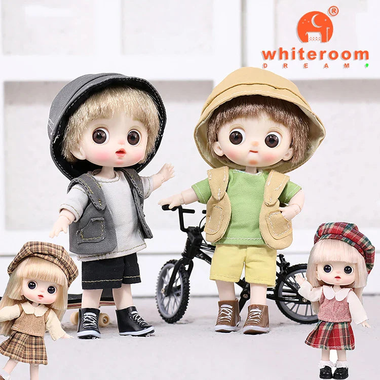 Mini Ob11 Bjd Doll Accessories Obitsu 11 Clothes Dolls For Girls Boy Toys Baby Kawaii Anime Toy Cute Items Miniature Costume