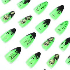 Halloween Exclusive Fluorescent False Nails Festive Atmosphere Press on Nails