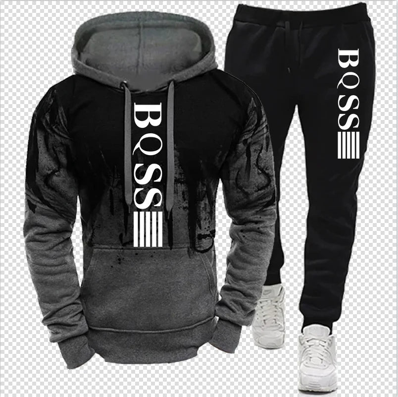 Winter hoodie set, pants, casual jogging clothes, sportswear, sportswear