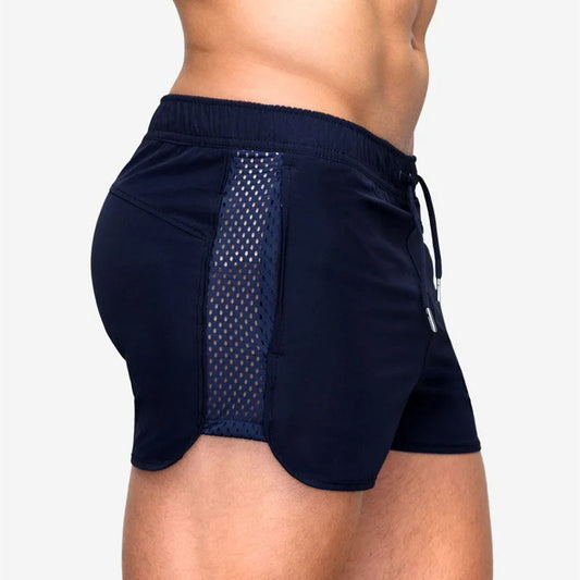 Fitness Running Shorts Men Quick Dry Mesh Training Sports Gym Shorts Sport Jogging