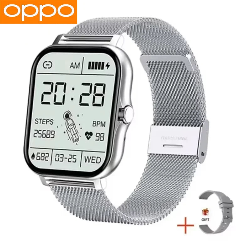 OPPO Hot Selling New Smart Watch For Men Women Newest Sport SmartWatch Faces Bluetooth Call Sports Fitness Phones Android iOS