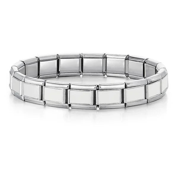 Italian Charm Link for Women Men 9mm Width Silver Gold Color Chain Stainless Steel Bracelet on Hand DIY Making Jewelry Wholesale