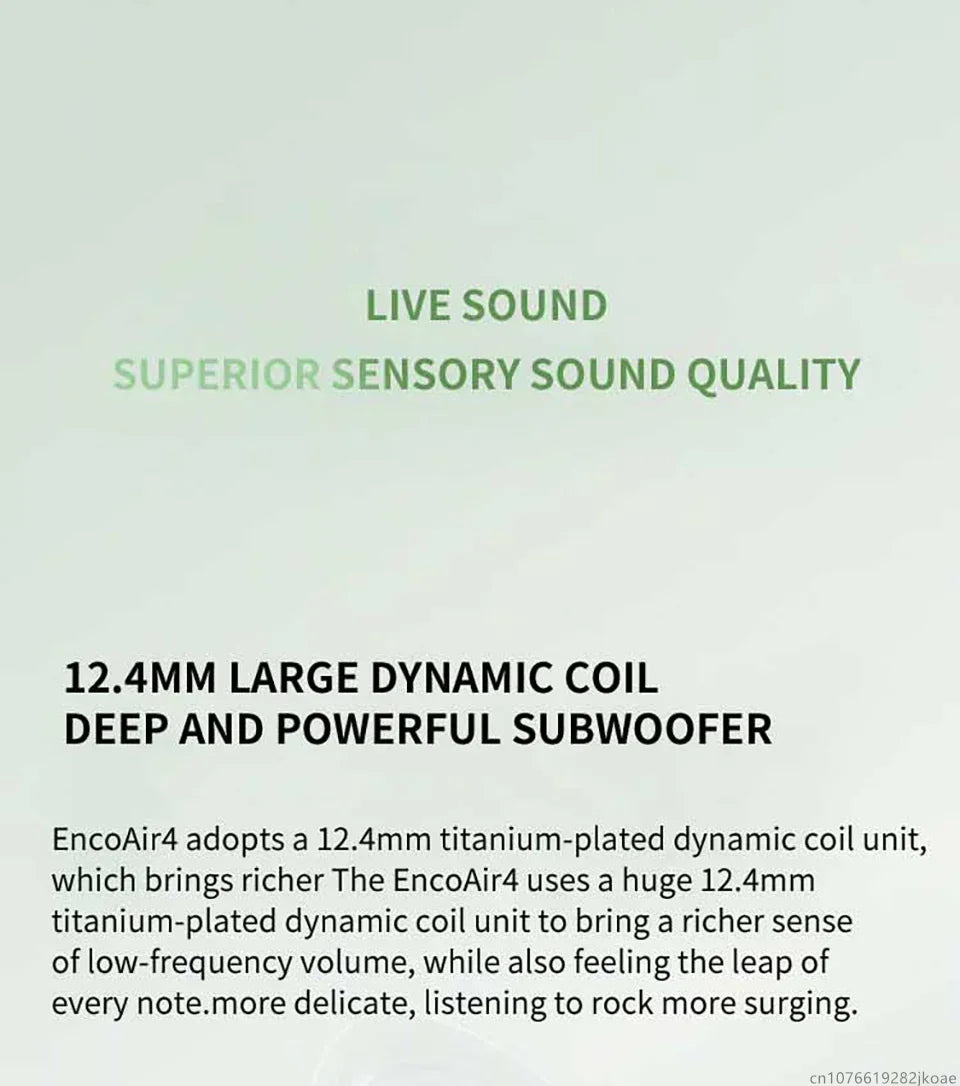 New OPPO Enco Air4 Earphones Wireless Bluetooth 5.4 ANC Noise Cancelling Sports Game Headphones HiFi Stereo HD Mic Call Headset