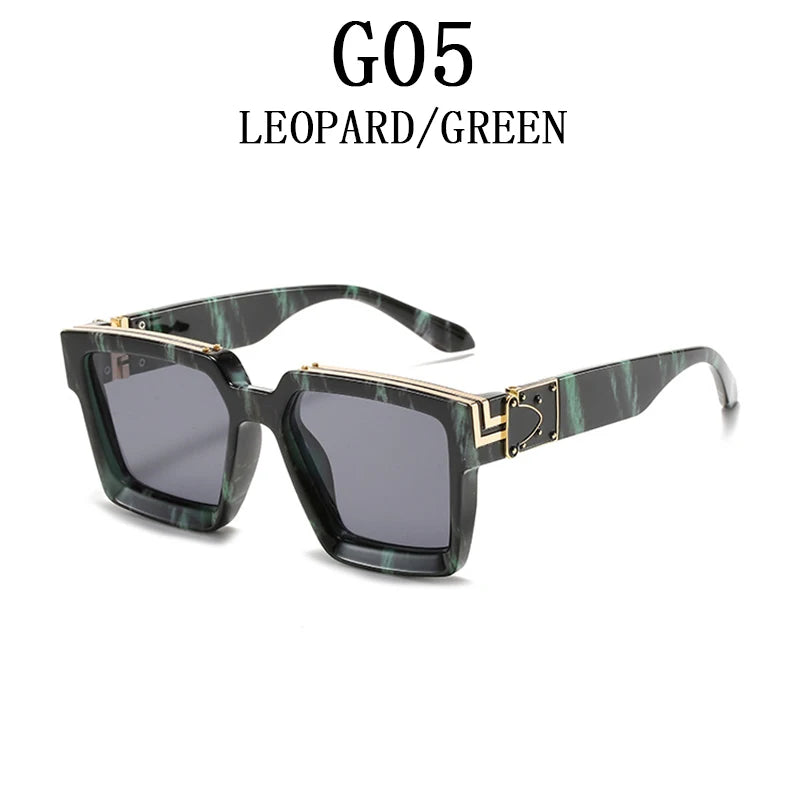 Sunglasses For Men Vintage Square Fashion Glasses Luxury Retro Sunglasses