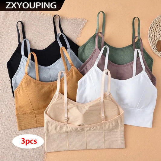 Sports Bra with removable cups Seamless Comfortable Wireless Bra For Women