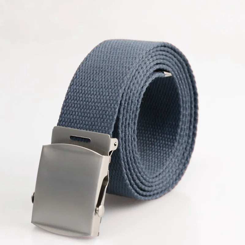 Outdoor Canvas Belt for Men - Breathable Camouflage Sports Waistband with Alloy Buckle, Unisex Youth Wear Resistant Straps