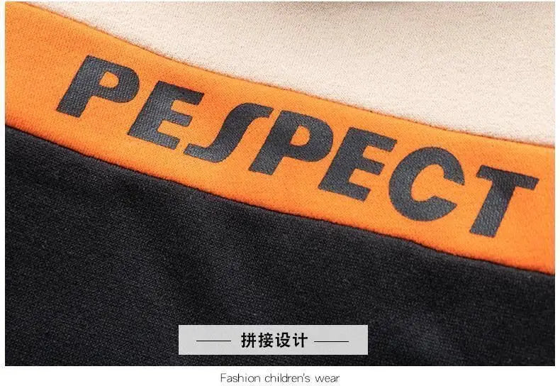 Boys Clothes Set Kids Letter Print Hoodies+Pants 2pcs Tracksuit Teenagers Thick Costume 4 To 14Yrs Big Children's Clothing Suits