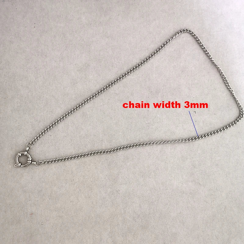 Anchor Clasp Necklace Women Men Choker Stainless Steel Geometric Link